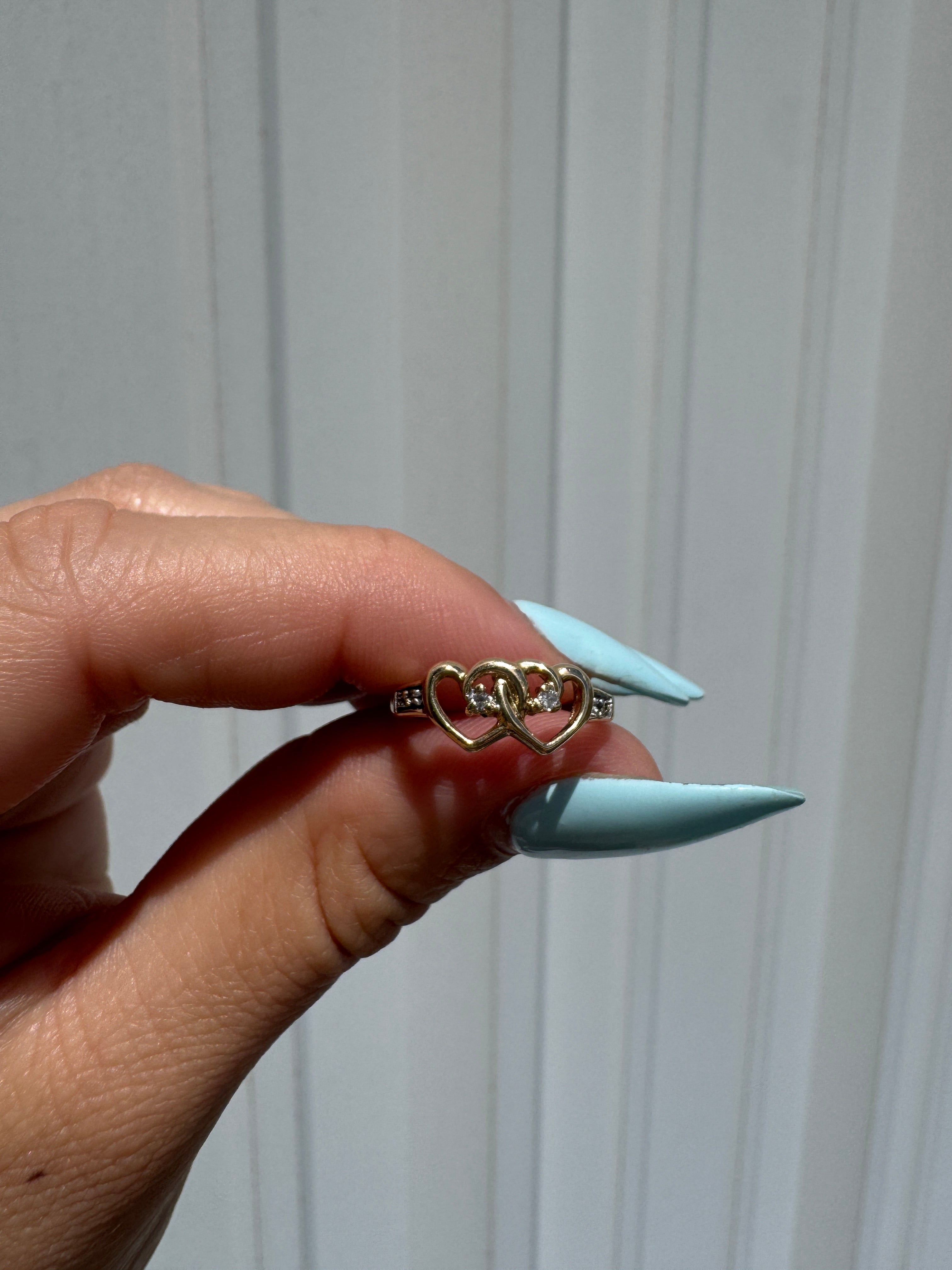 Dainty Double Heart Baby Ring Size 3.5 1133773