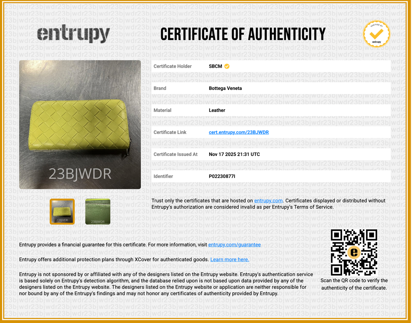 Authentic Bottega Veneta Yellow Zip Around Wallet