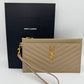 Saint Laurent Grain De Poudre Chevron Monogram Large Bill Pouch 1411868