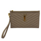 Saint Laurent Grain De Poudre Chevron Monogram Large Bill Pouch 1411868