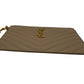 Saint Laurent Grain De Poudre Chevron Monogram Large Bill Pouch 1411868