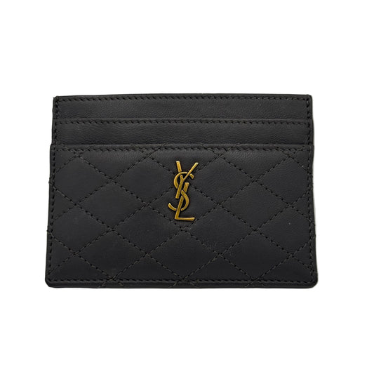 Saint Laurent Lambskin Quilted Monogram Gaby Card Case 1411378