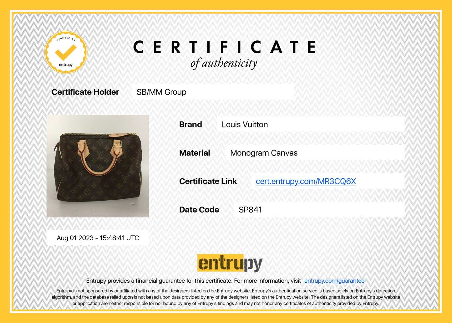 Louis Vuitton - Speedy 25 Monogram 0452798